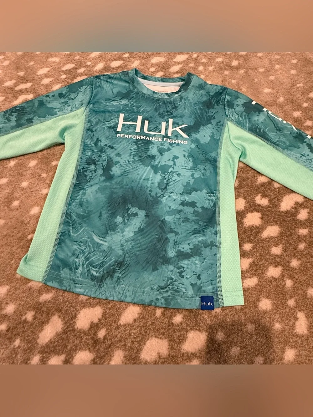 Bundle (3) Kids' Long- Sleeve Performance Rash Guards/Top, Huk Fishing. Size 7/8